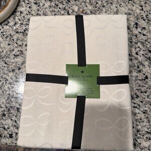 Kate Spade Green Tablecloth with Black Accents